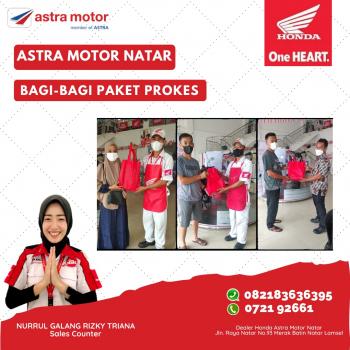 Astra Motor Natar Bagikan Paket Prokes Khusus Konsumen AHASS